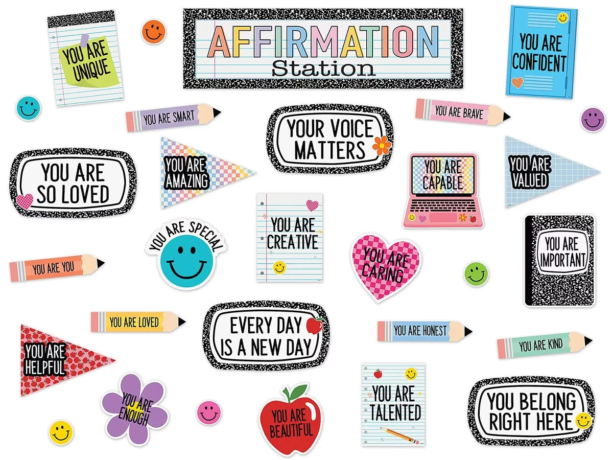 Cool for School Affirmation Station Bulletin Board Set - US 8662