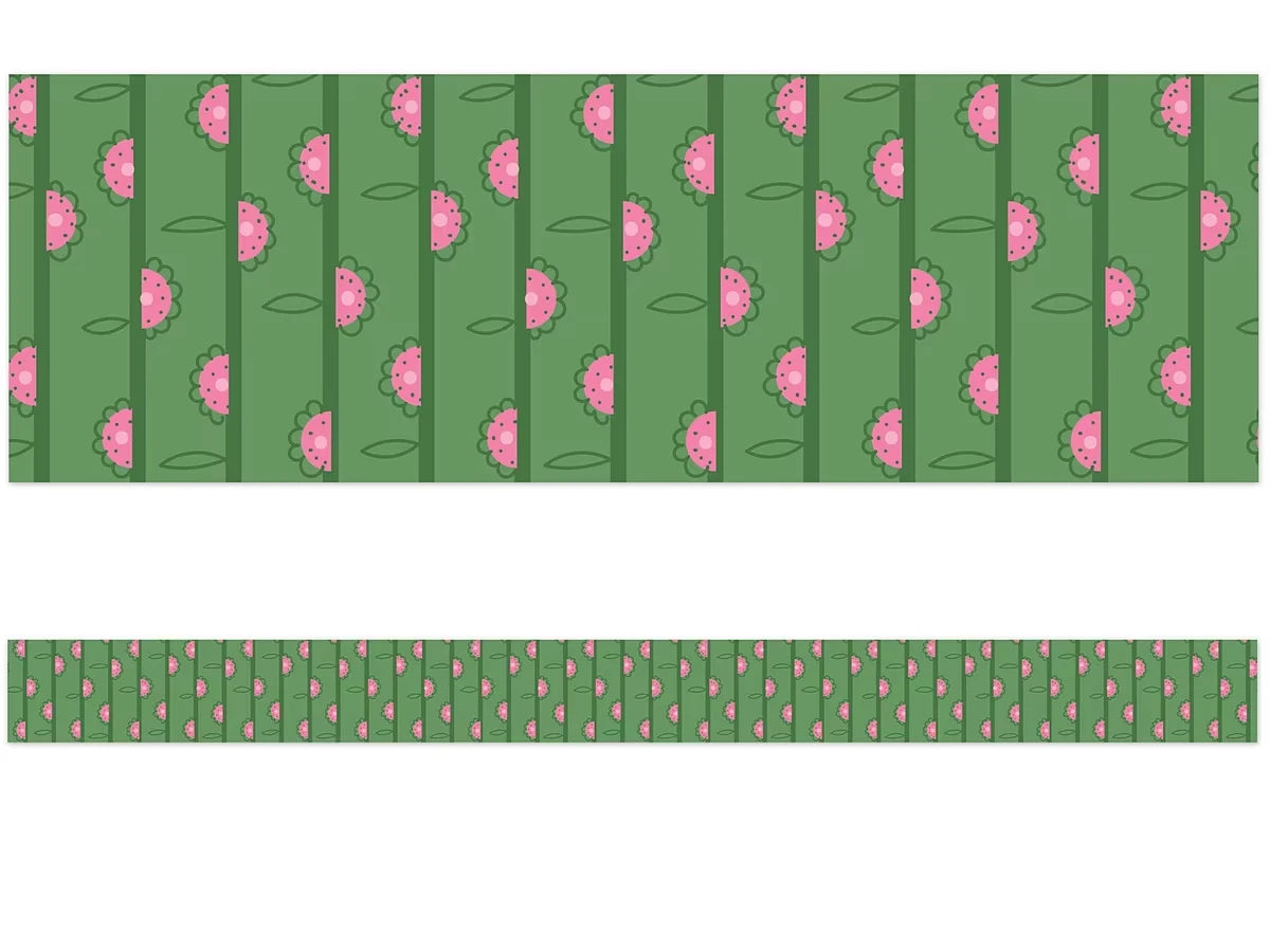 Fairy Tale Forest Flowers Border - US 8075