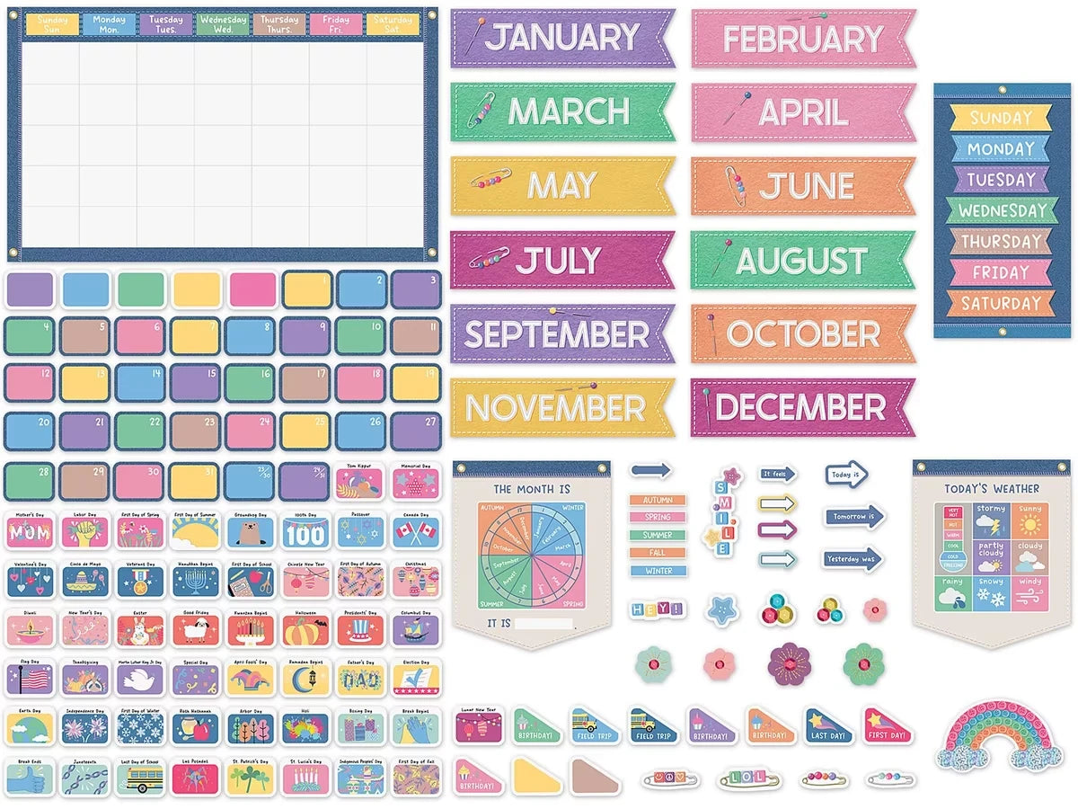 Crafty and Cool Calendar Bulletin Board Set - US 2046