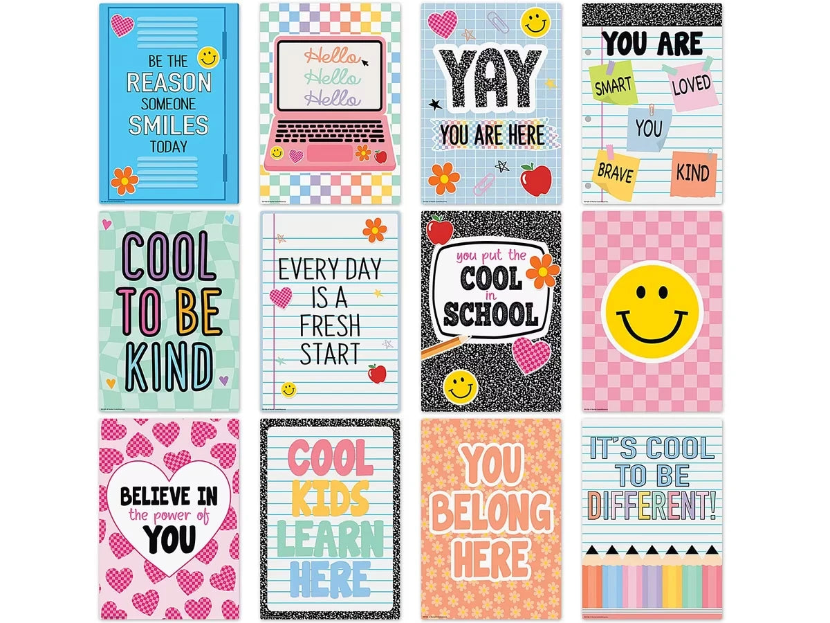 Cool for School Motivational Small Poster Pack - US 5878