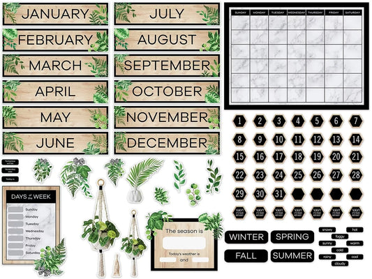 Simply Boho Calendar Bulletin Board Set - US 6401