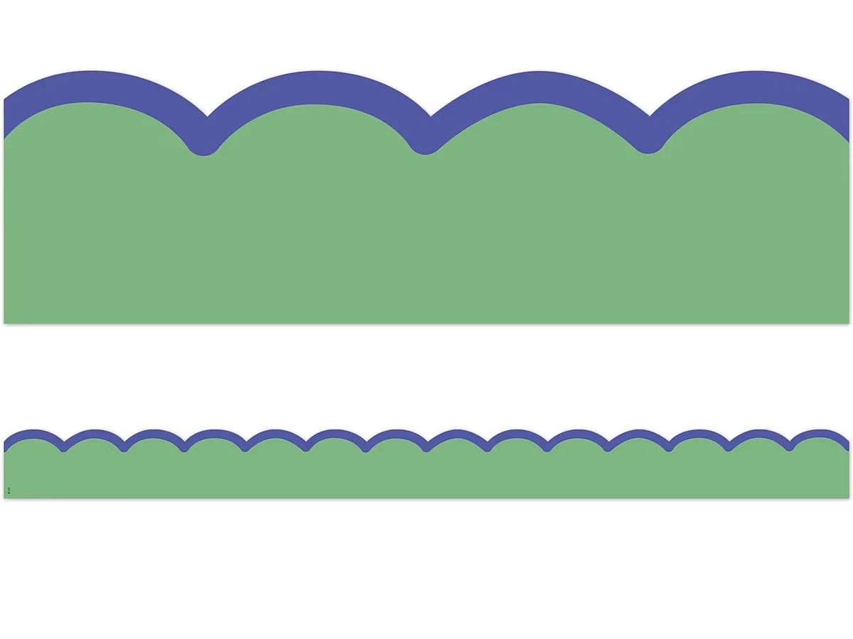 Color Crush Green with Blue Scalloped Border - US 1903