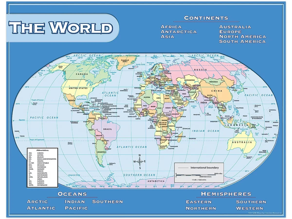 World Map Poster - US 5883