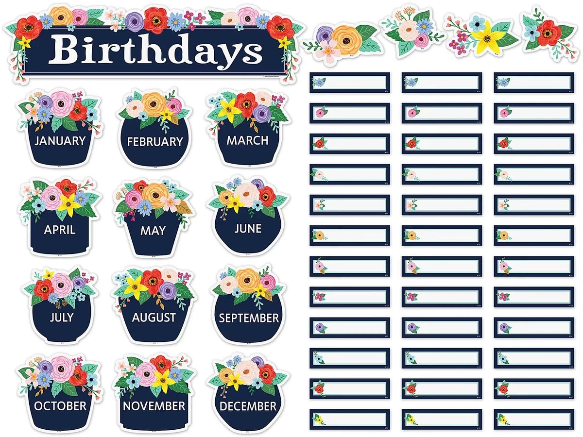 Wildflowers Birthday Bulletin Board Set - US 1146