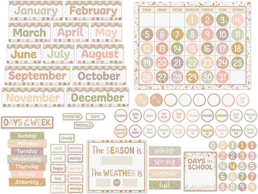 Terrazzo Tones Calendar Bulletin Board Set - US 9933