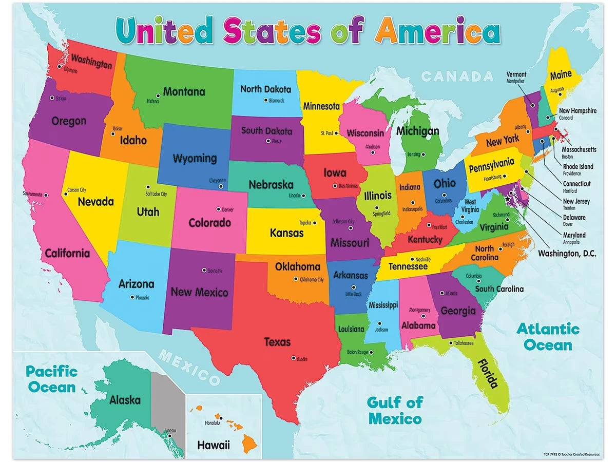 Colorful U.S.A. Poster - US 2233