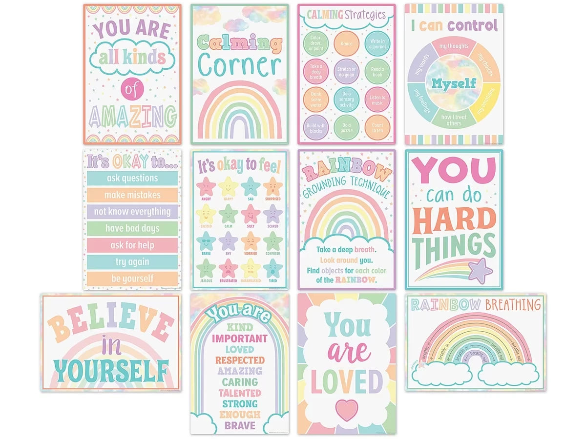 Pastel Pop Motivational Small Poster Pack - US 8113