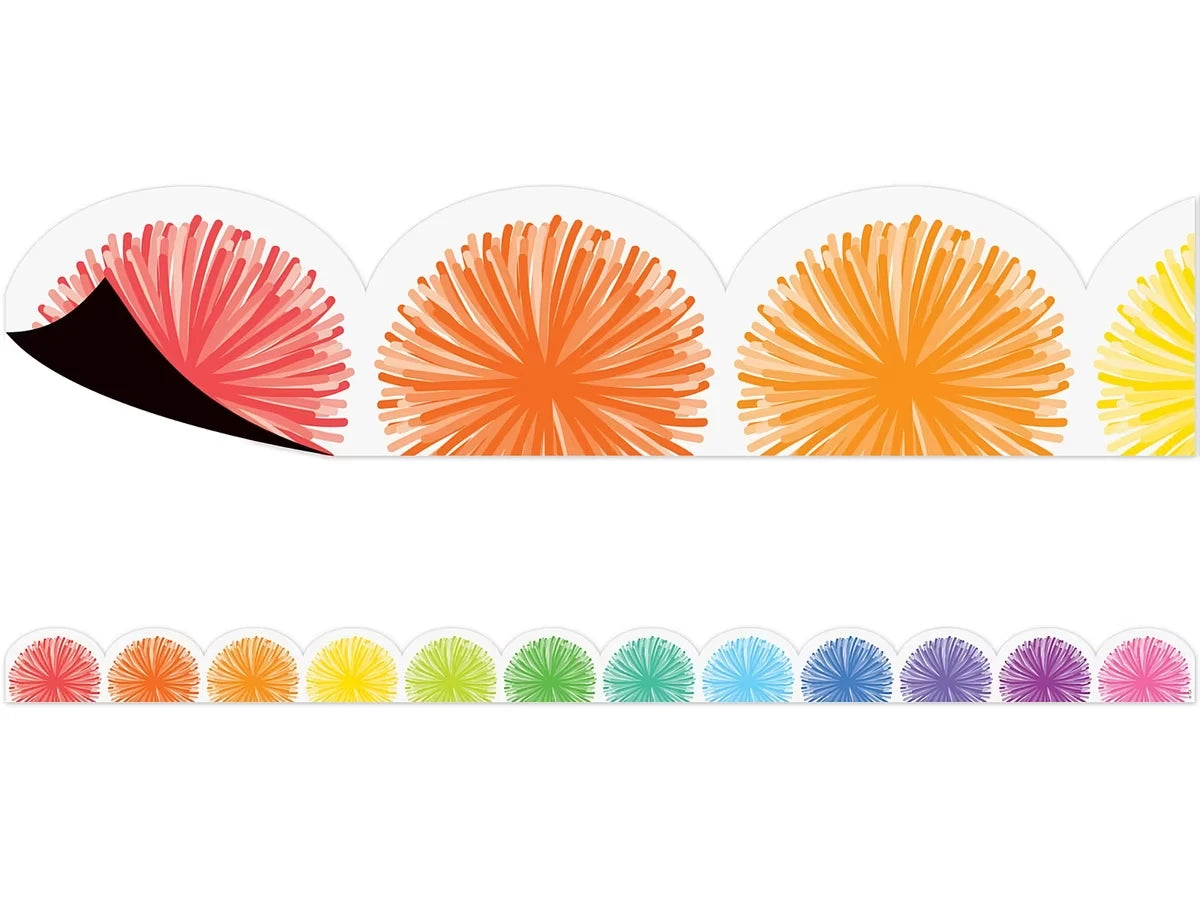 Colorful Poms Magnetic Scalloped Border - US 1804