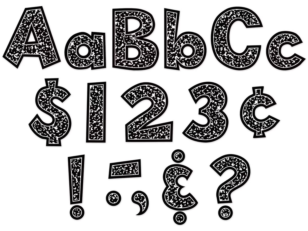 Cool for School 4" Punch-Out Letters - US 6405