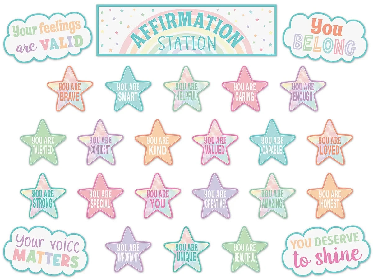 Pastel Pop Affirmation Station Bulletin Board Set - US 5941
