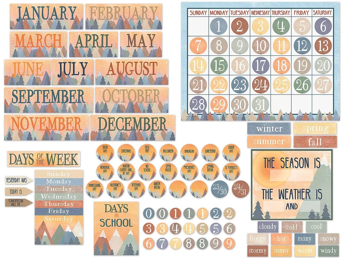 Moving Mountains Calendar Bulletin Board Set - US 2614