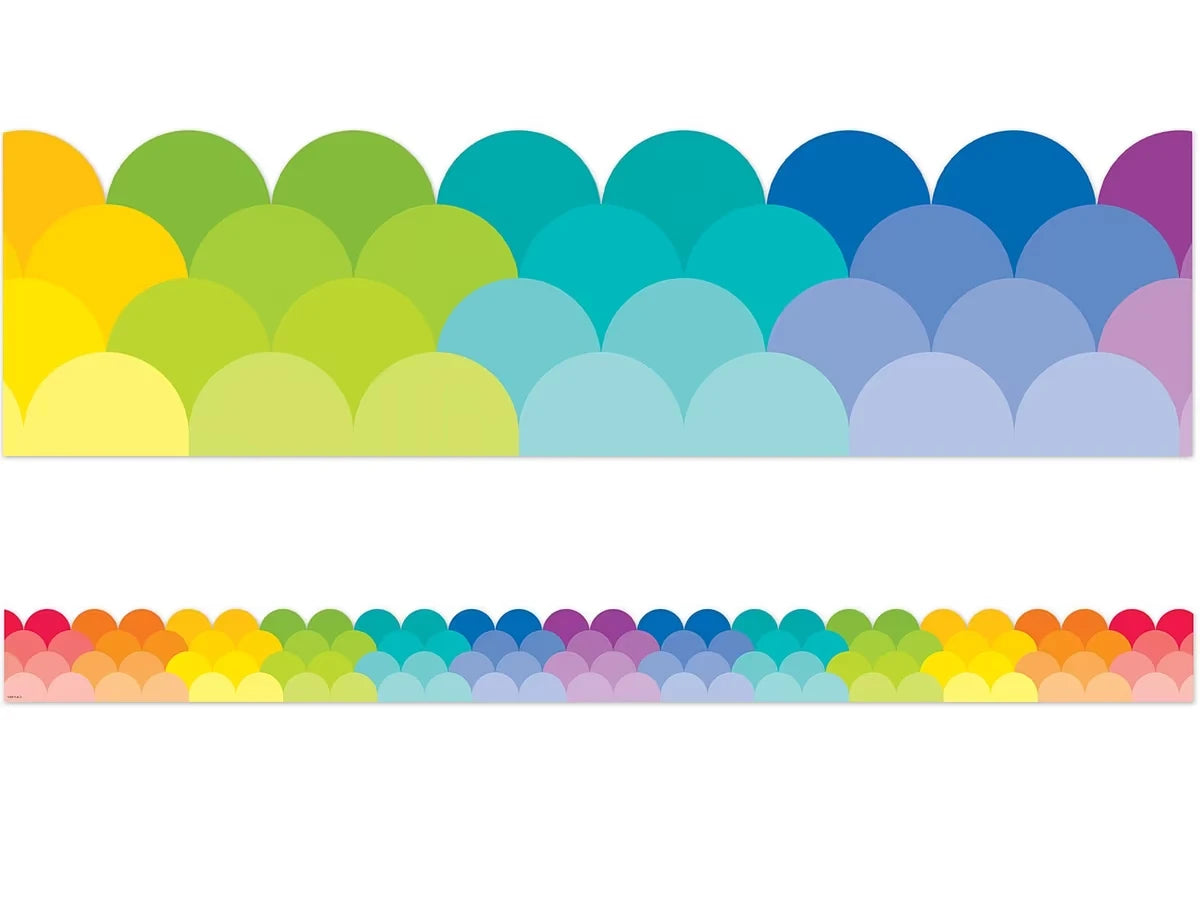 Painted Palette Rainbow Scalloped Border - US 3324