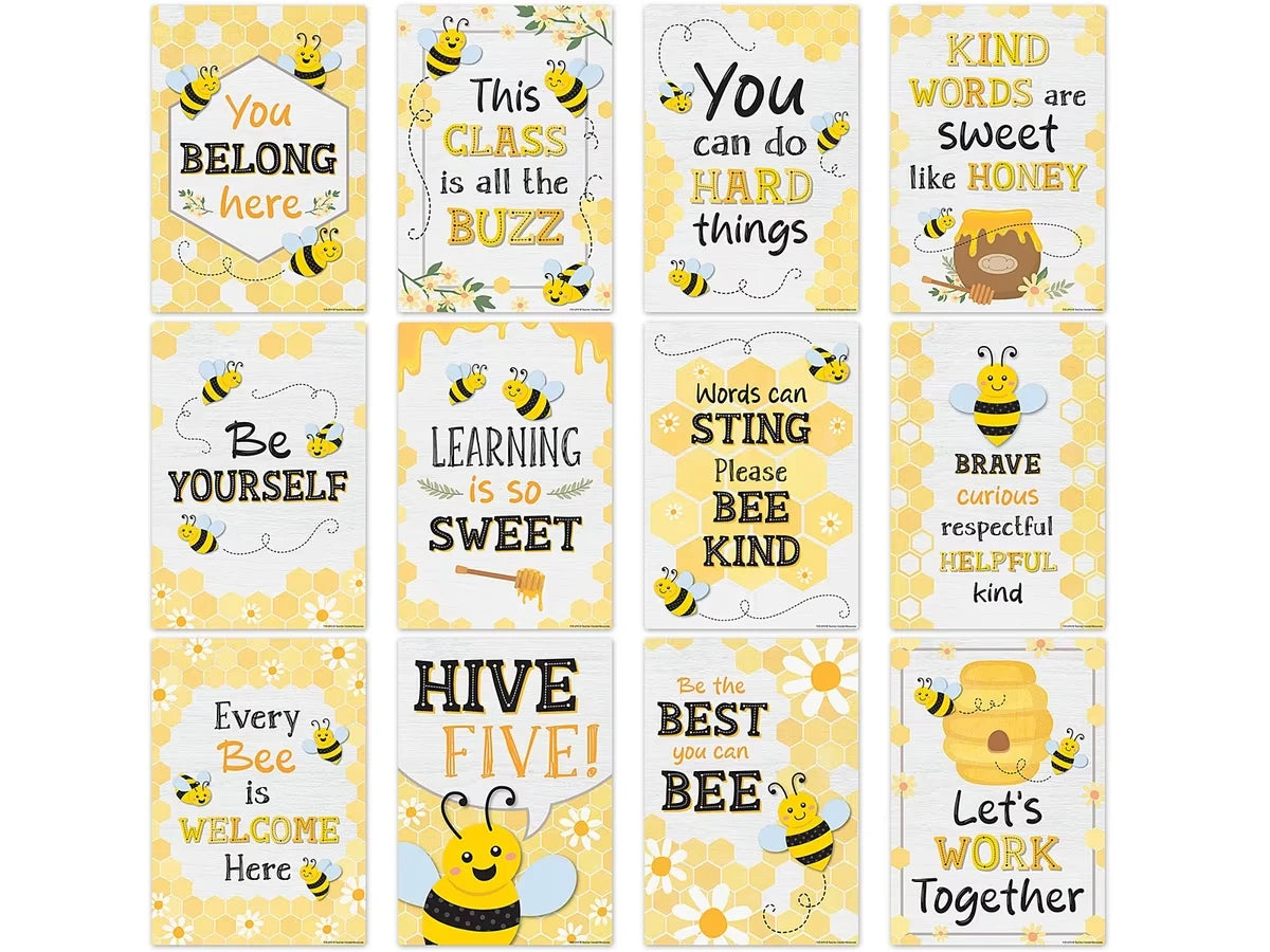 Buzzing Bees Motivational Small Poster Pack - US 5106