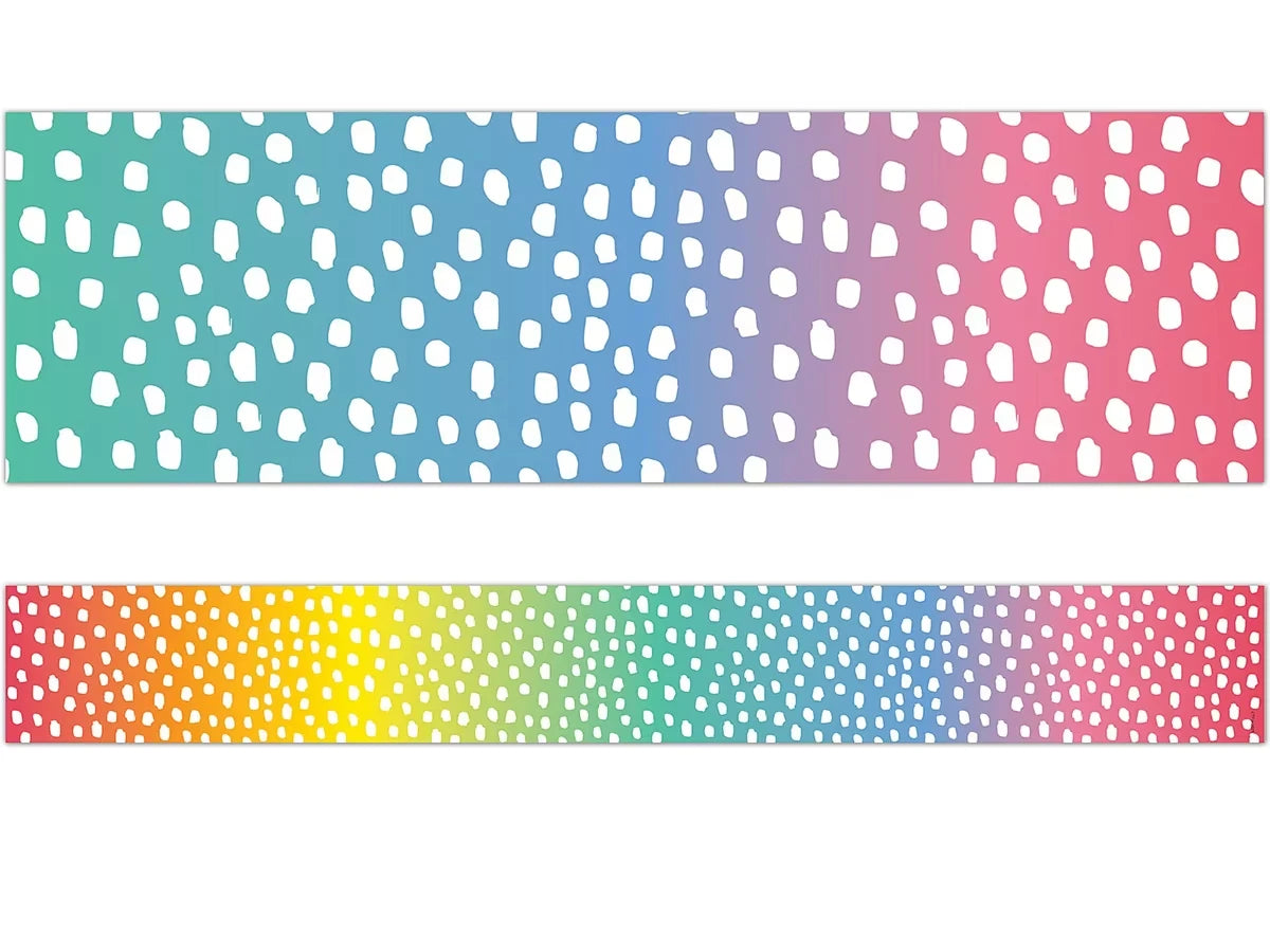 Messy Dots Rainbow Border - US 5424