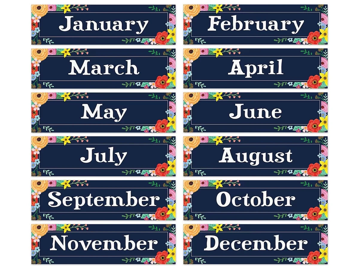 Wildflowers Months of the Year Bulletin Board Set - US 4619