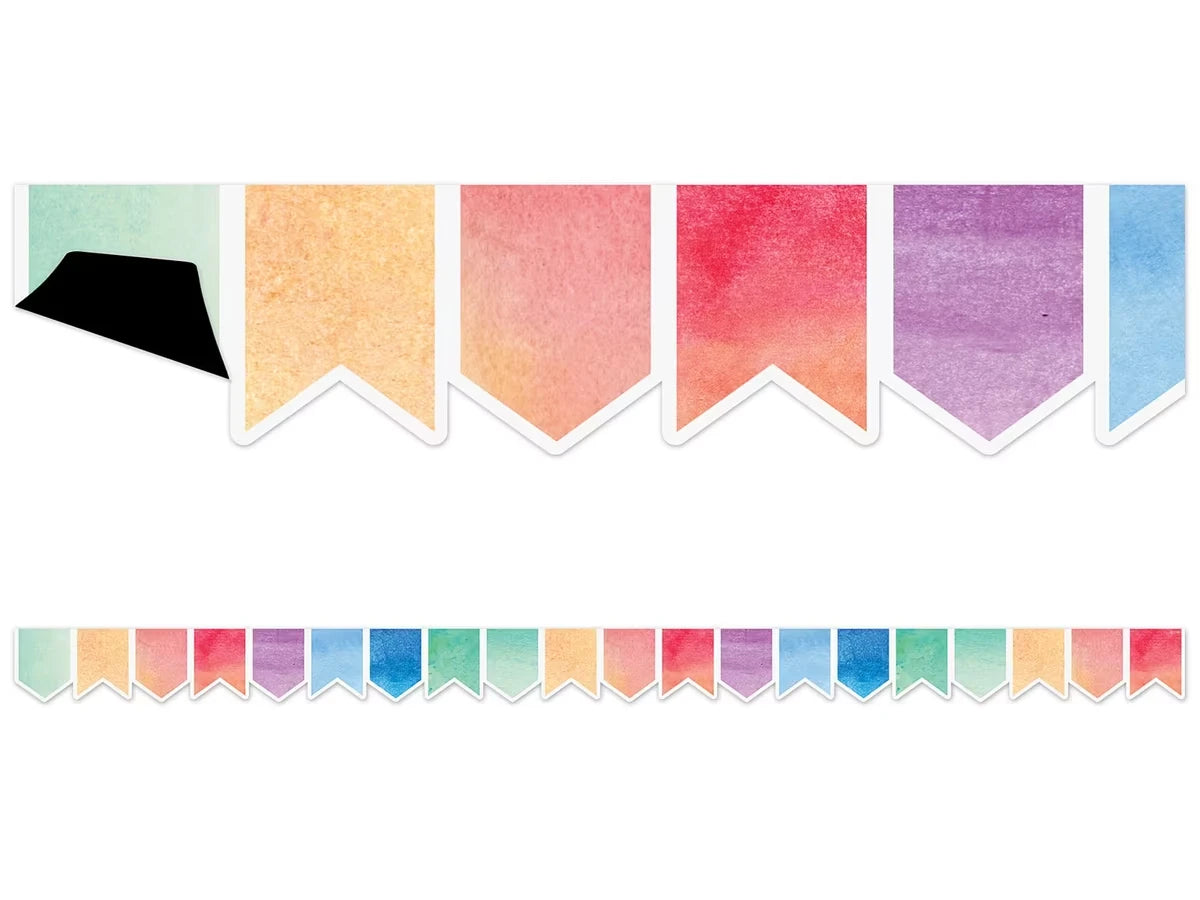 Watercolor Pennant Magnetic Border - US 9258