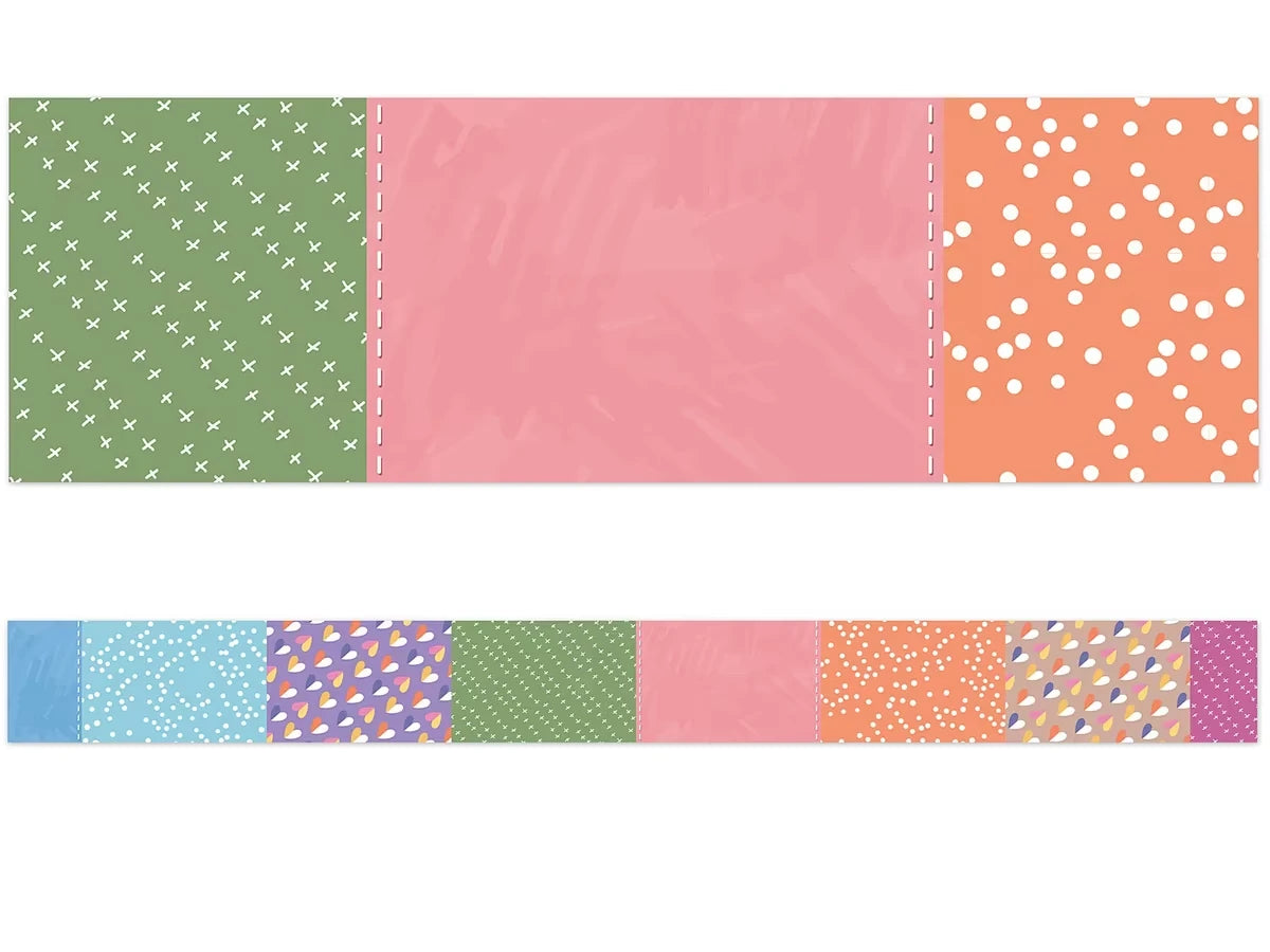 Retro Remix Patchwork Border - US 7570