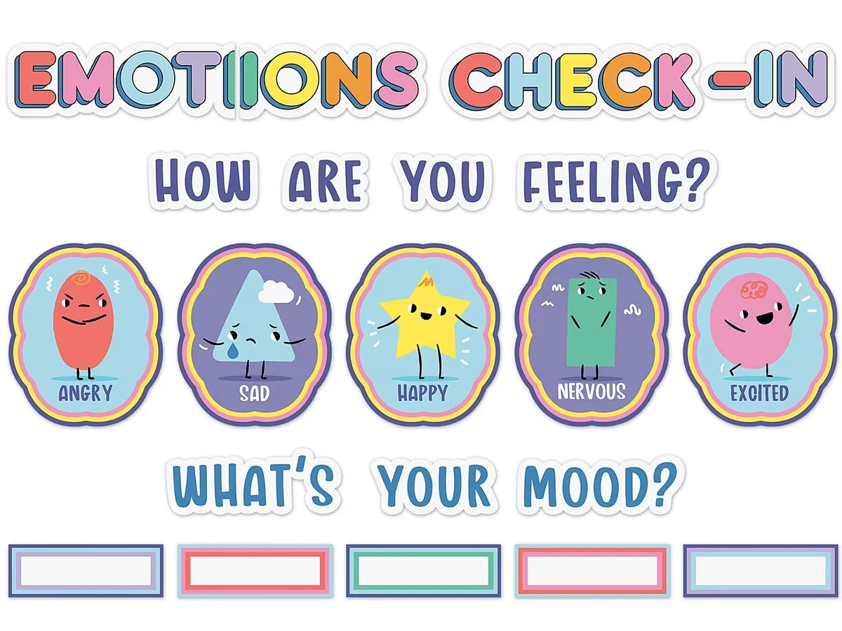 We Stick Together Emotions Check-In Bulletin Board Set - US 5248