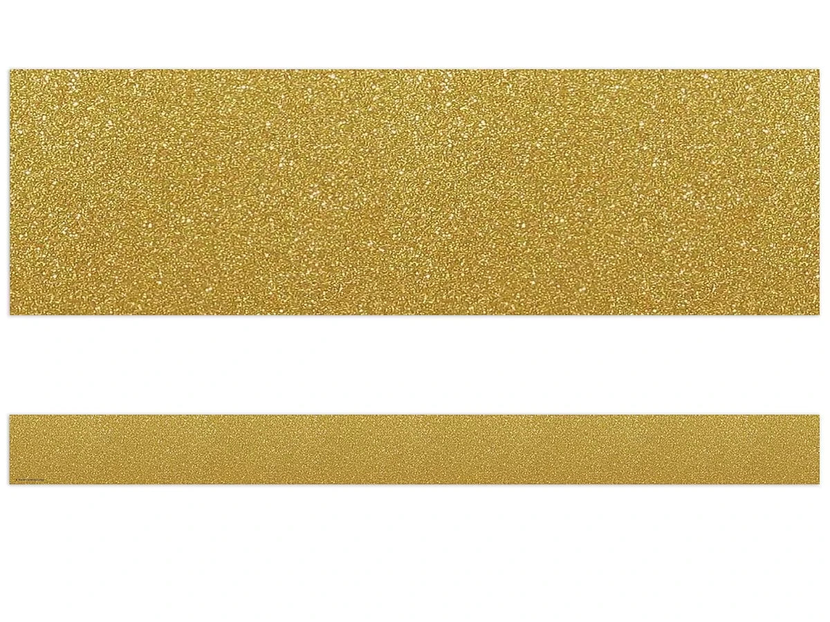 Confetti Gold Shimmer Border - US 7037