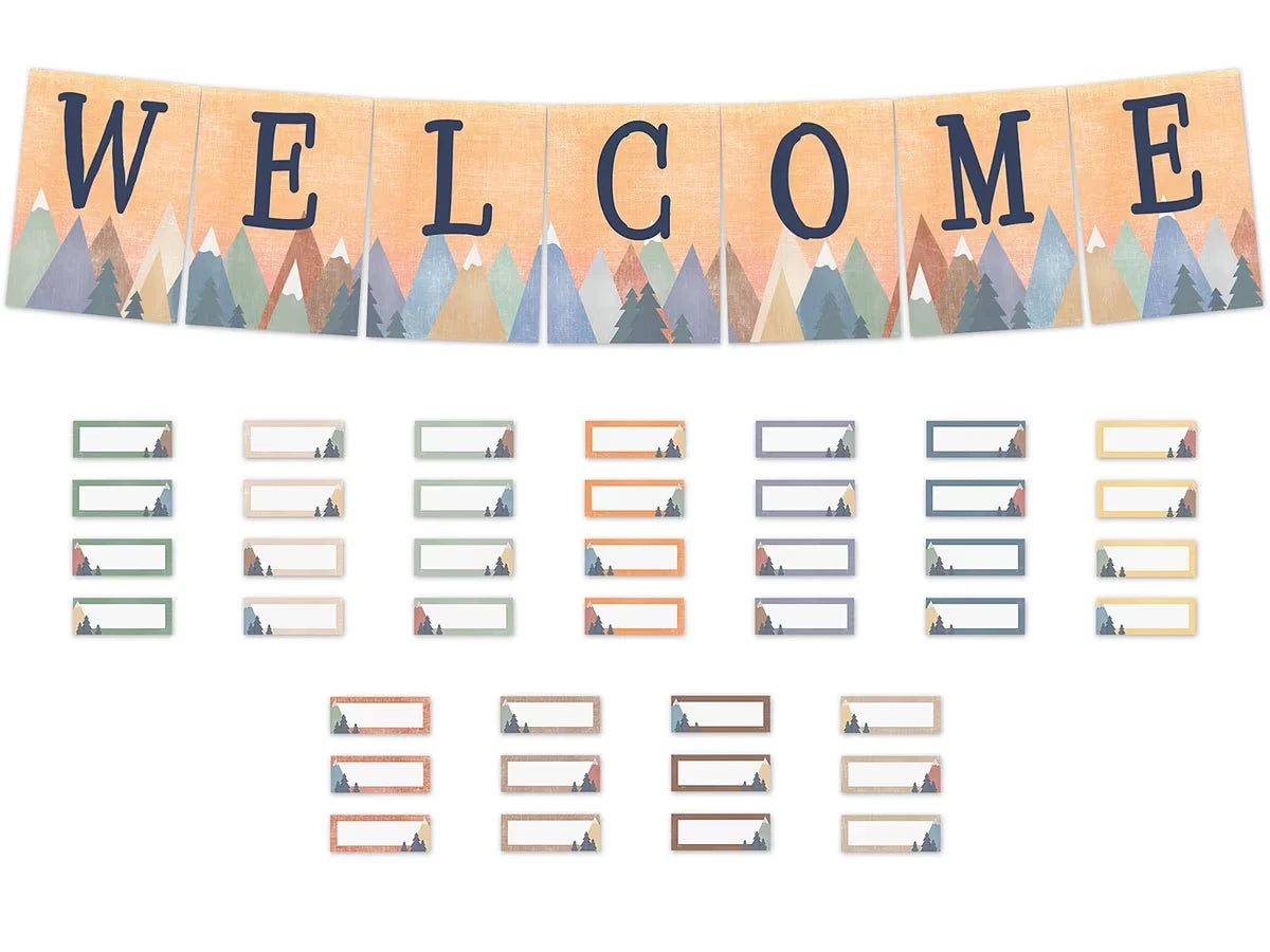 Moving Mountains Welcome Bulletin Board Set - US 7248