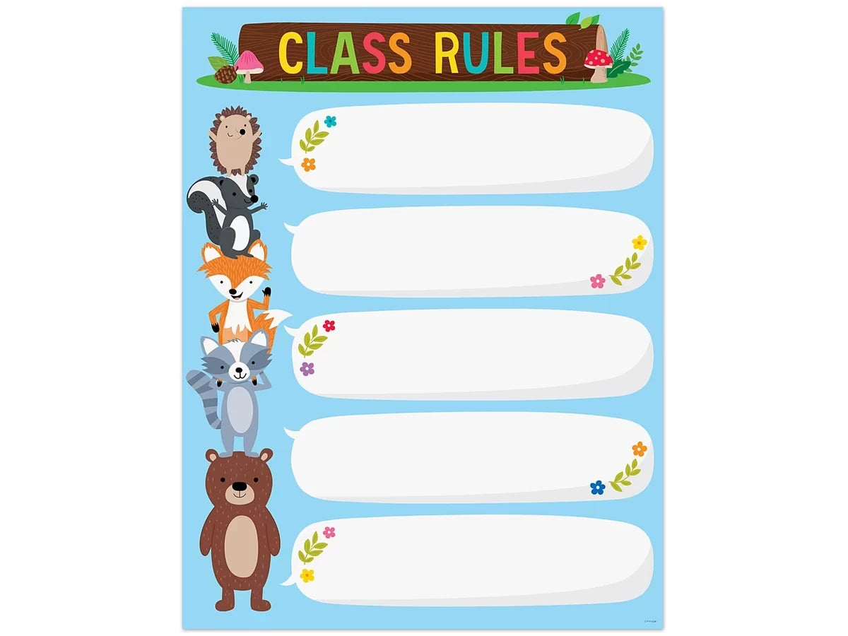 Woodland Friends Classroom Rules Poster - US 9052