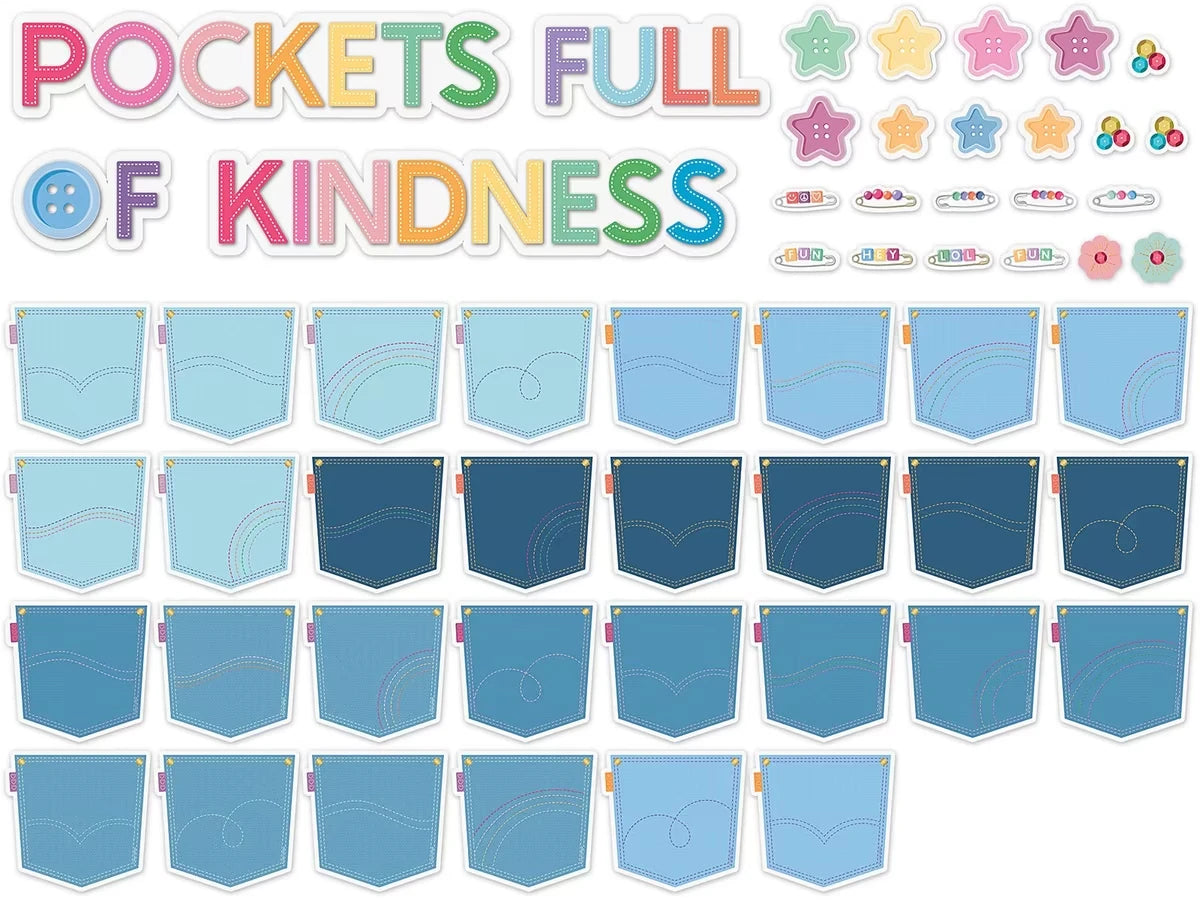 Crafty and Cool Pockets Full of Kindness Bulletin Board Set - US 9201