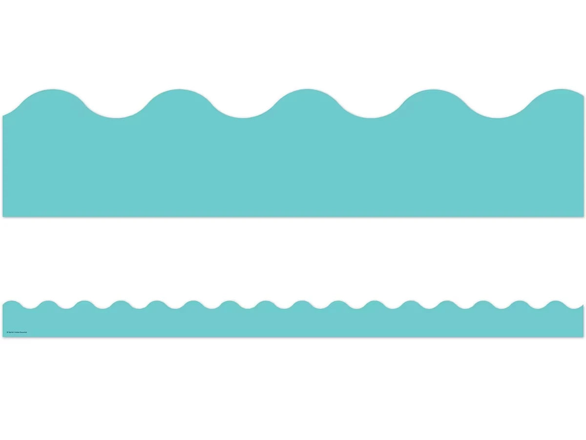 Light Turquoise Scalloped Border - US 4343