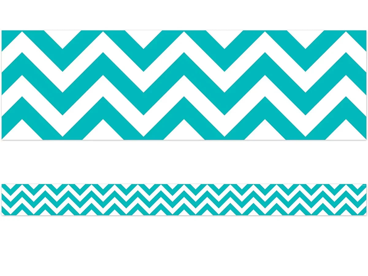 Turquoise Chevron Border - US 4349