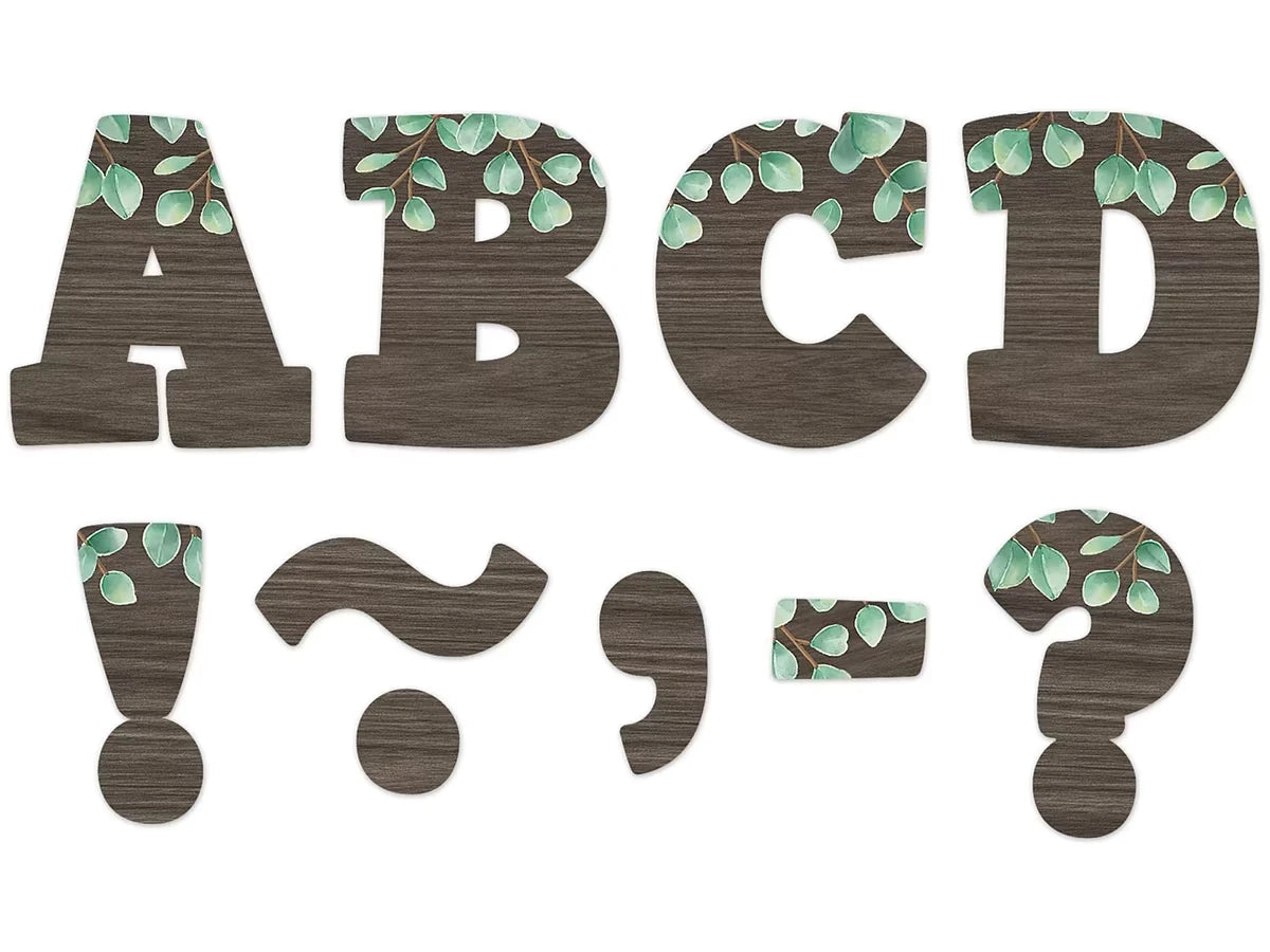 Eucalyptus 3" Magnetic Punch-Out Letters - US 8459
