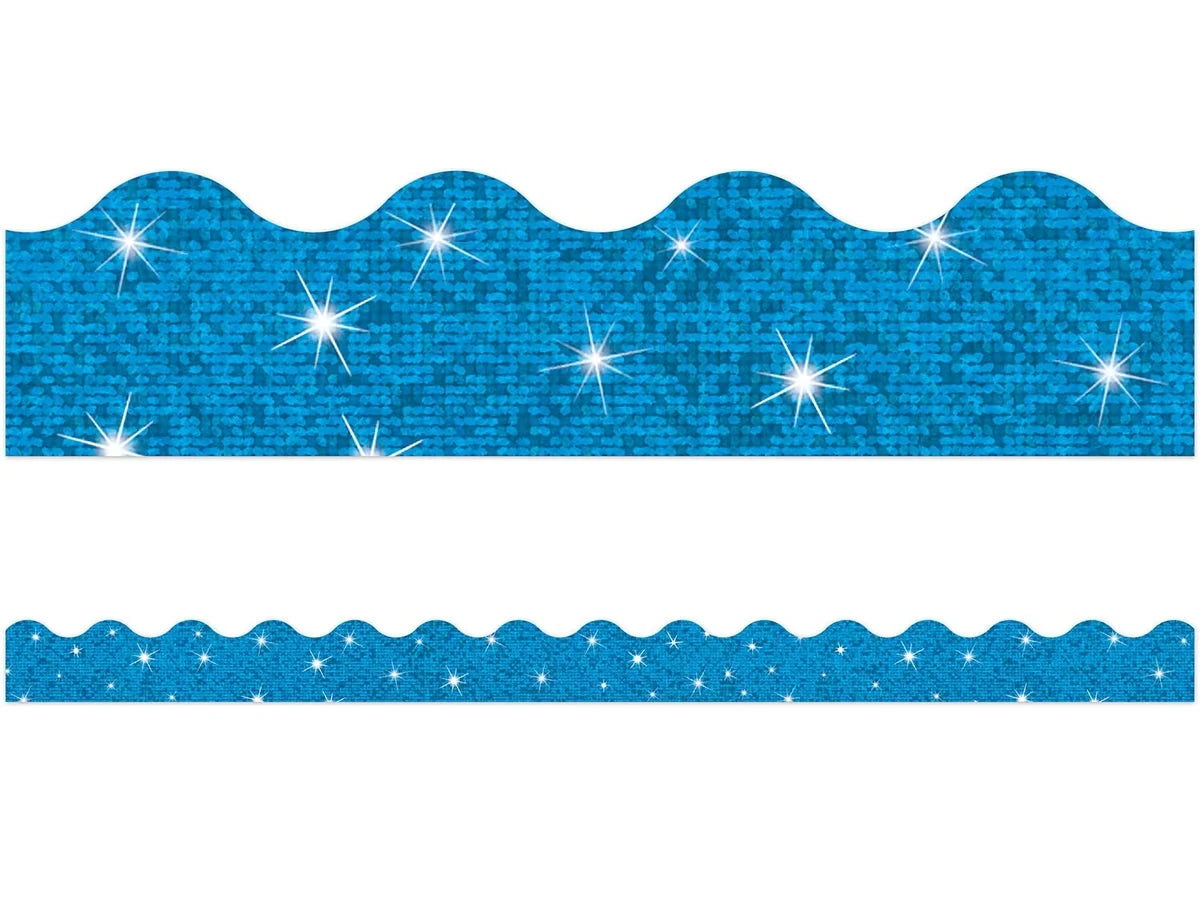 Blue Sparkle Scalloped Border - US 2503