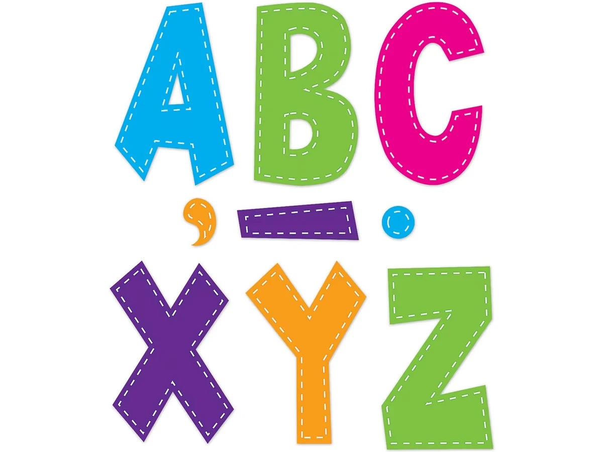 Colorful Stitched 7" Punch-Out Letters - US 2141