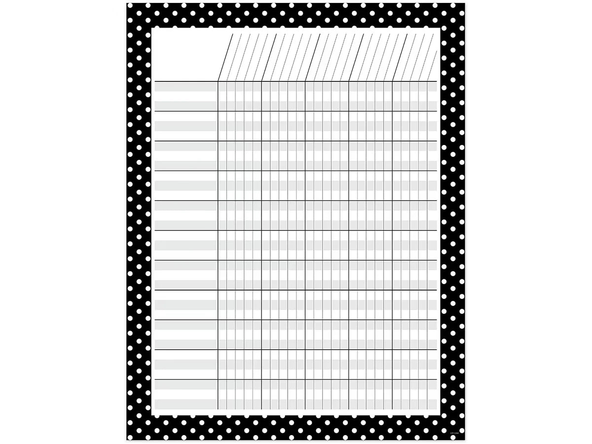 Black & White Polka Dot Incentive Chart - US 8835
