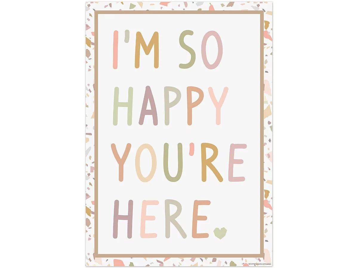 Terrazzo Tones I’m So Happy You’re Here Poster - US 2189