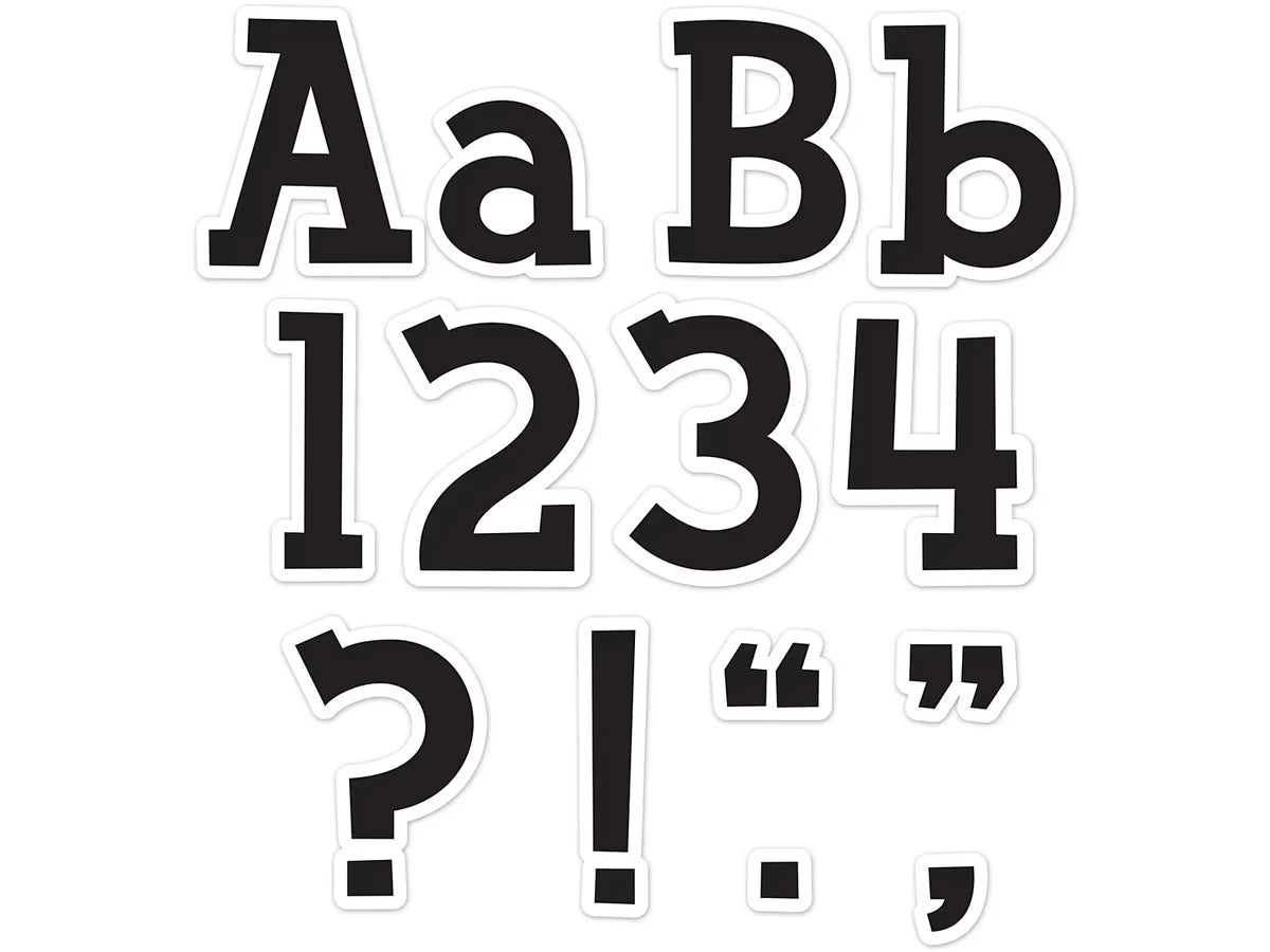 Black Fancy 4" Punch-Out Letters - US 5025