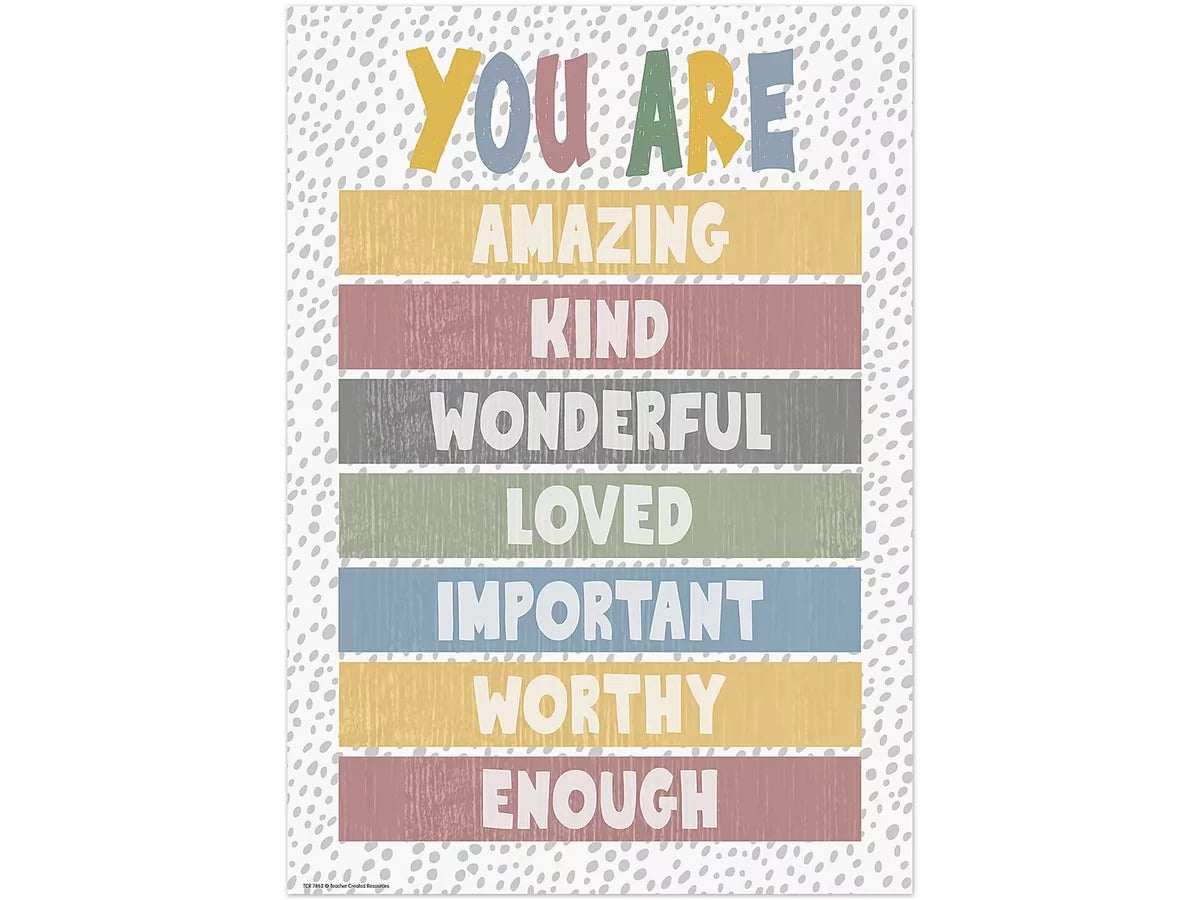 Classroom Cottage You Are Enough Poster - US 6459