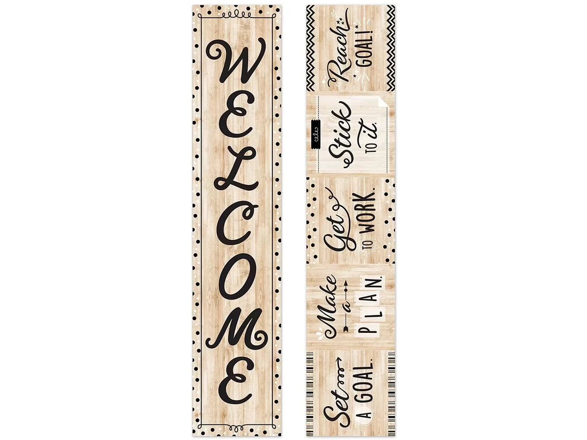 Double-Sided Wood Welcome Banner - US 9687