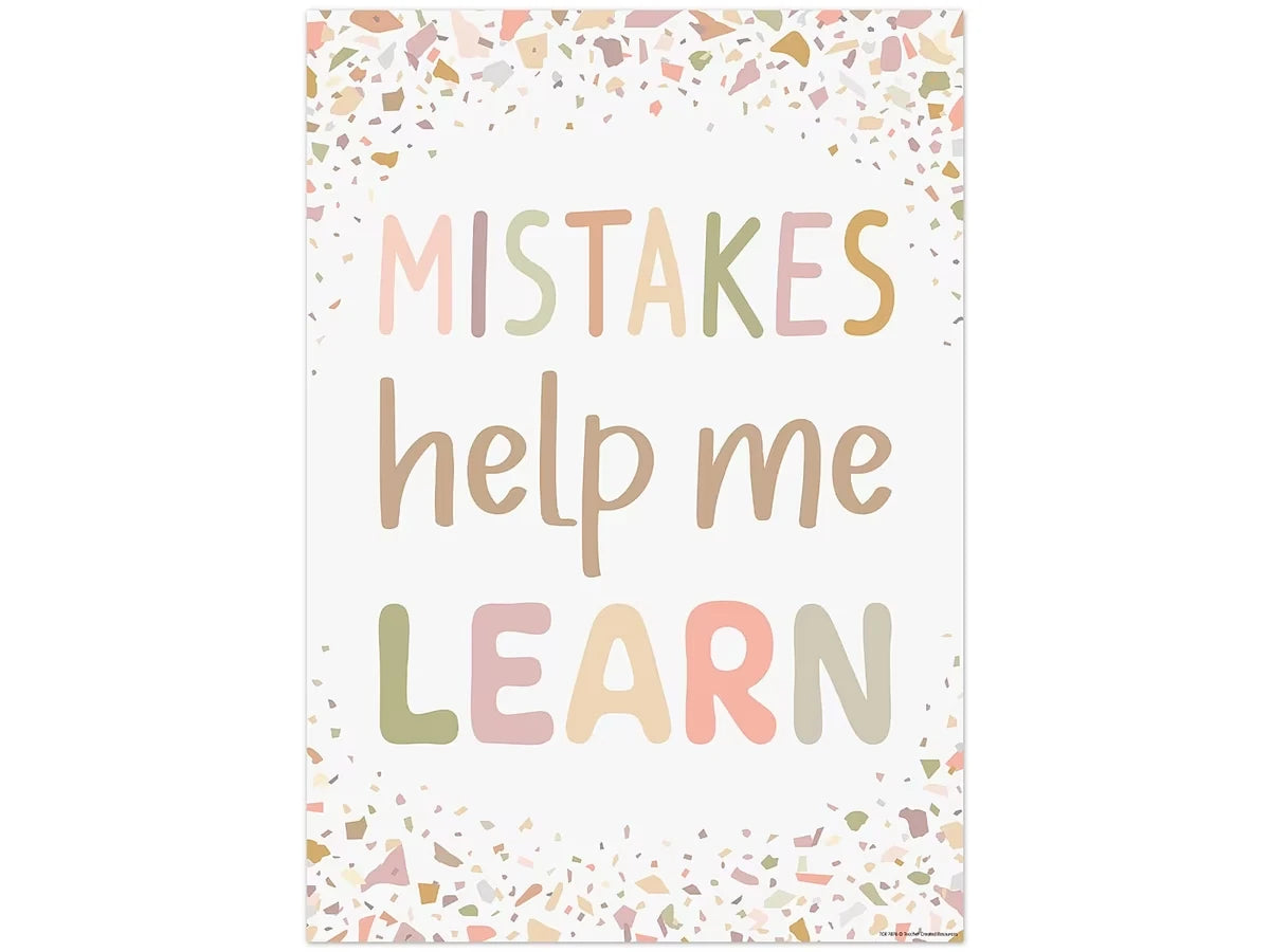 Terrazzo Tones Mistakes Help Me Learn Poster - US 3627