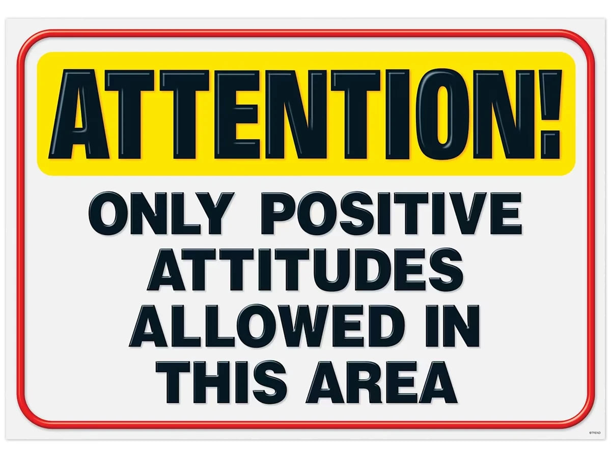 Attention! Positive Attitude Poster - US 1424
