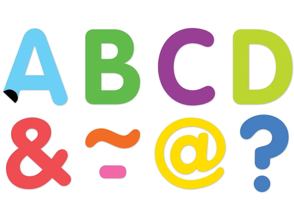 Colorful Classic 2" Magnetic Punch-Out Letters - US 6431