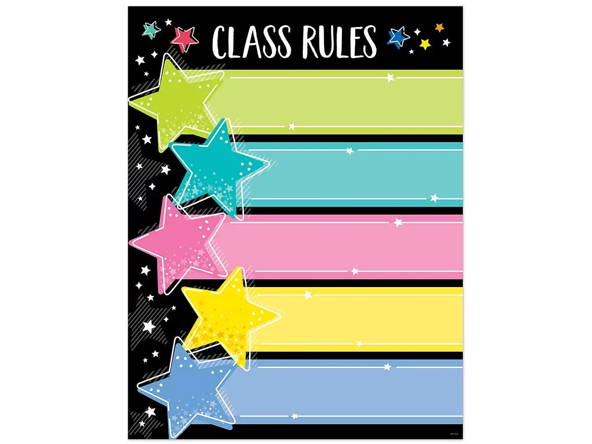 Star Bright Classroom Rules Poster - US 9116