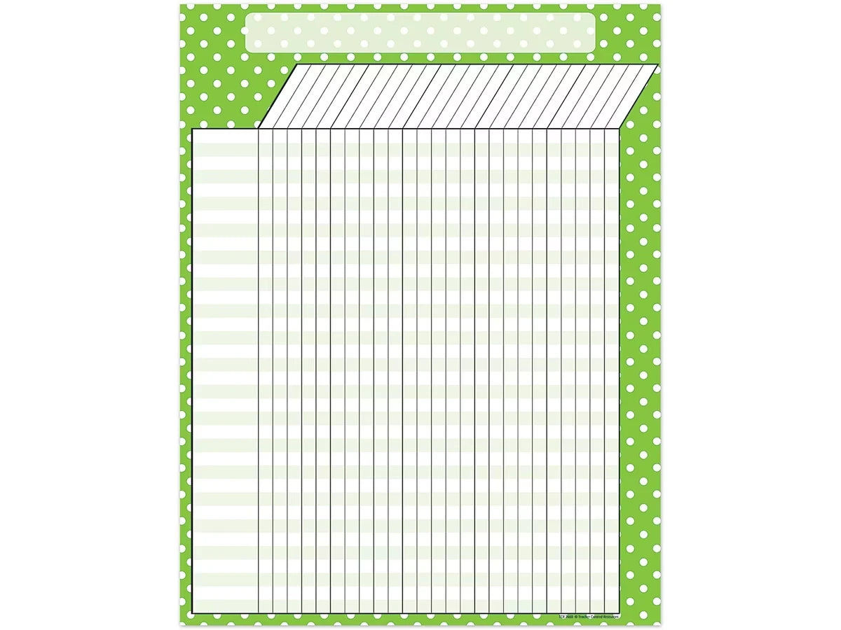 Lime Green Polka Dot Incentive Chart - US 5929