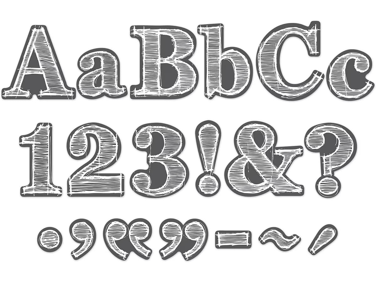 Chalkboard 4" Punch-Out Letters - US 6931