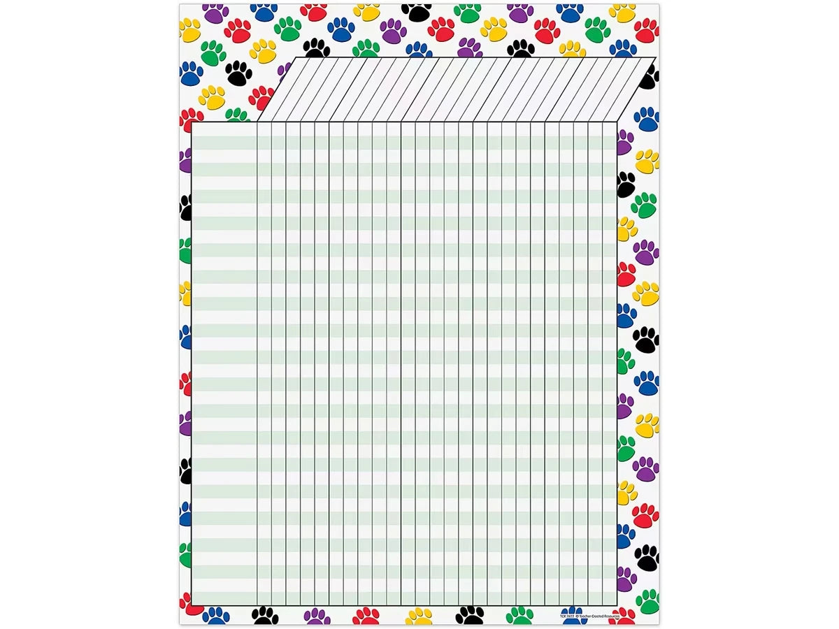 Paw Print Incentive Chart - US 8624