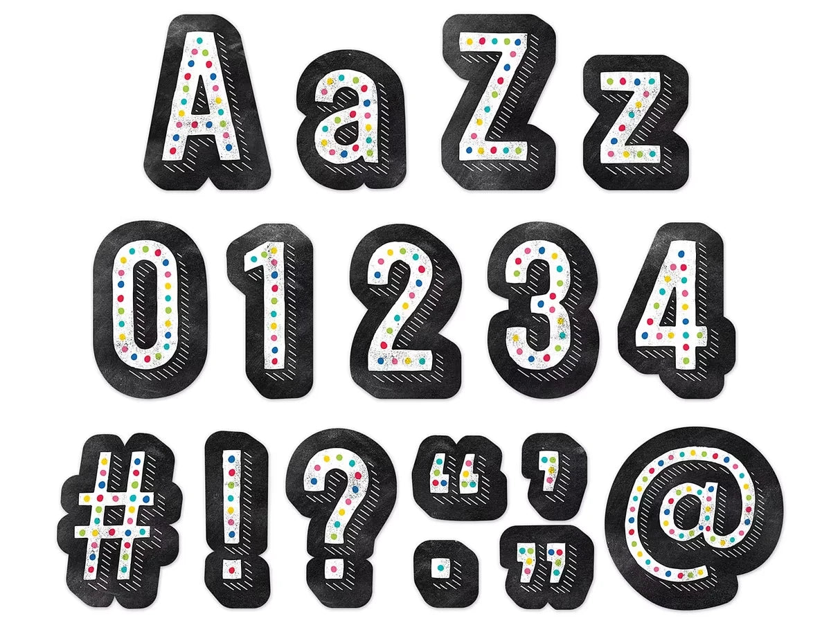 Chalk It Up! Colorful Chalk 4" Punch-Out Letters - US 1656