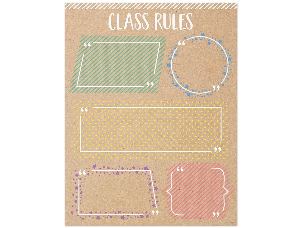Krafty Pop! Classroom Rules Poster - US 6382