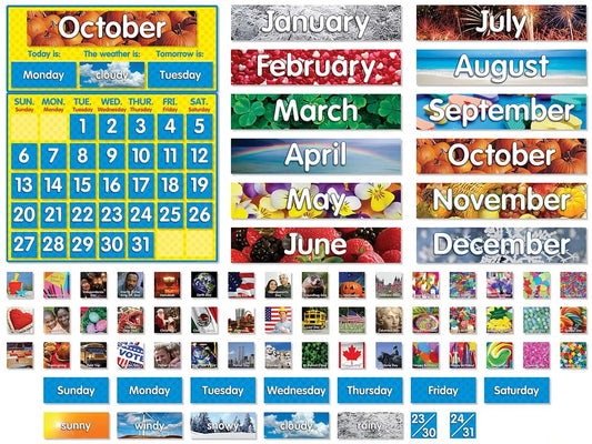Photo Card Calendar Bulletin Board Set - US 5398