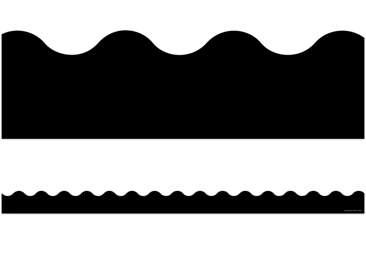Dark Black Scalloped Border - US 7803