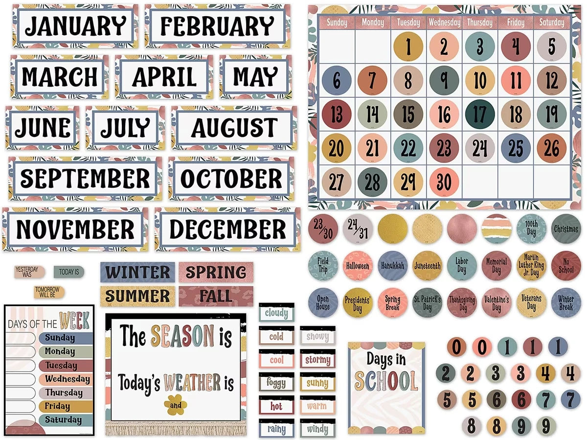 Wonderfully Wild Calendar Bulletin Board Set - US 5971