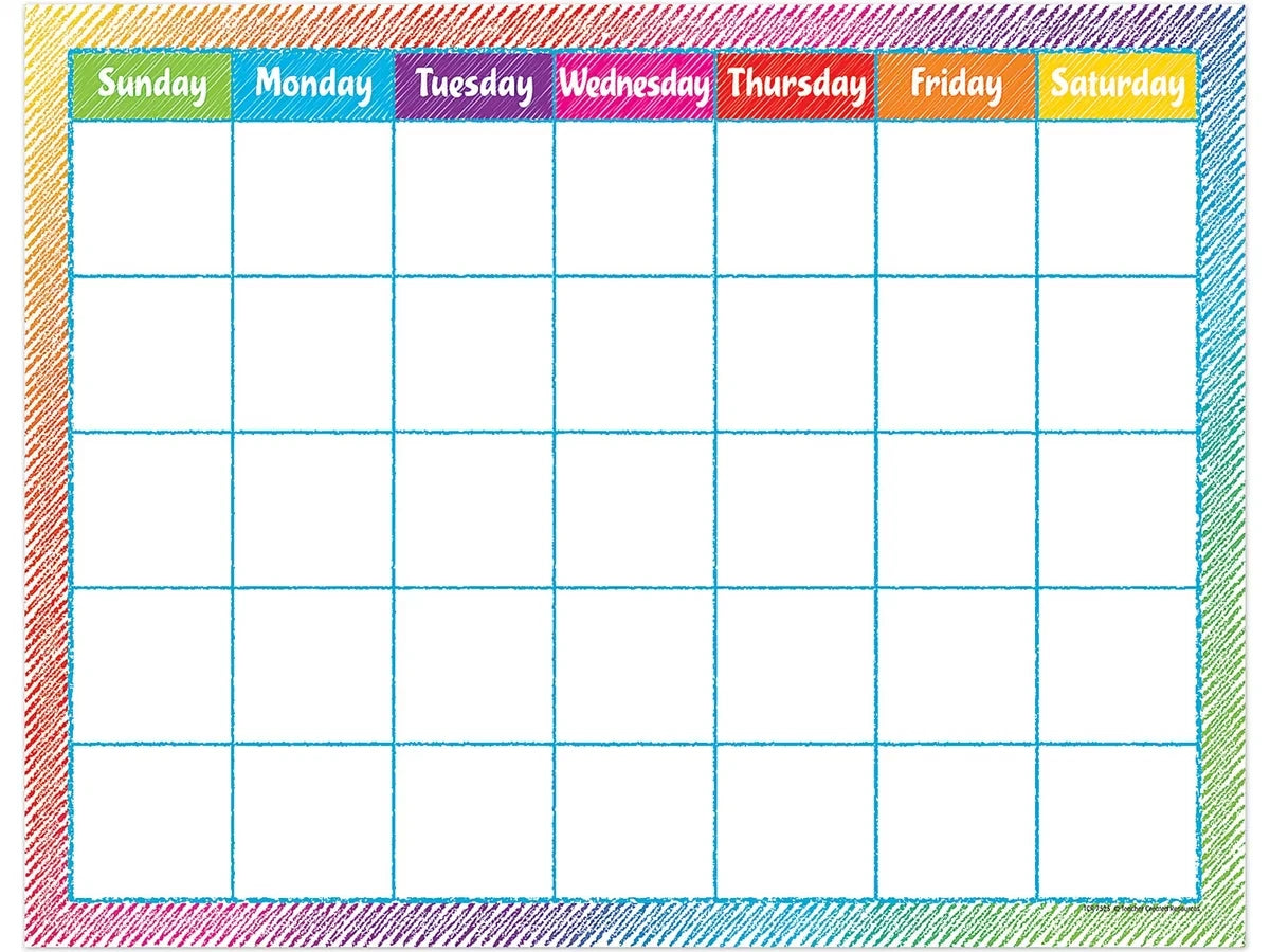 Scribble Classroom Calendar - US 7558