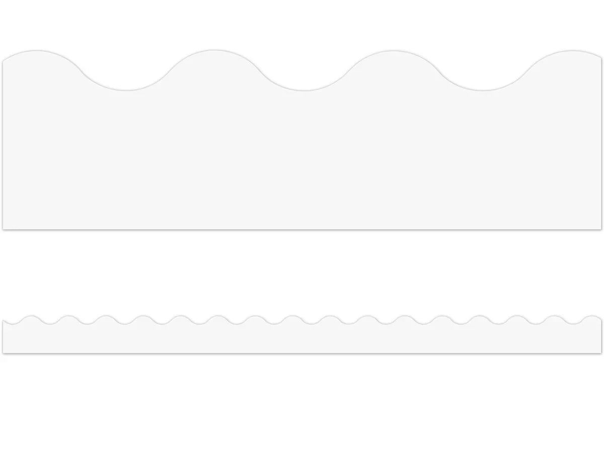 Bright White Scalloped Border - US 3736